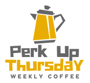 Perkup Thursday logo with coffee pot