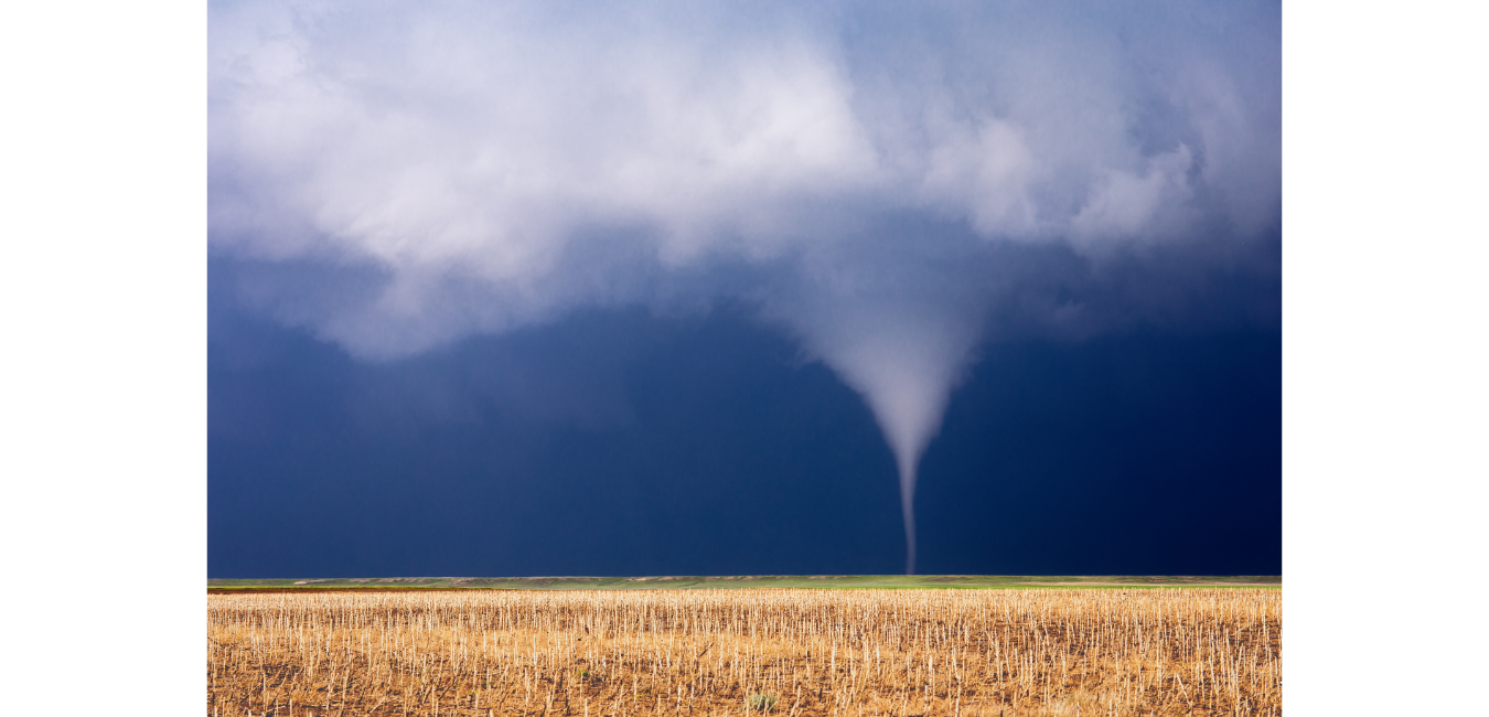 tornado over a field