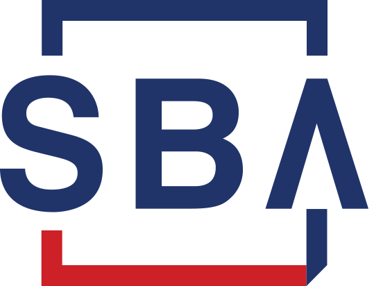 U.S. Small Business Administration logo with SBA in blue