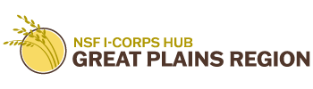 NSF I-Corps Hub Great Plains Region with a image of wheat.