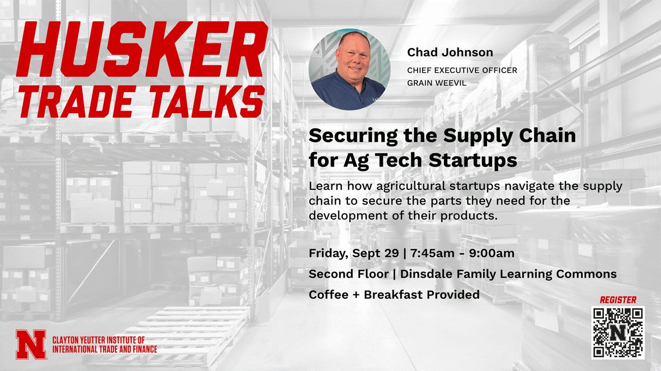 Securing the Supply Chain for Ag Startups and a picture of Chad Johnson.