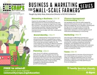 Business and Marketing for Small Scale Farmers