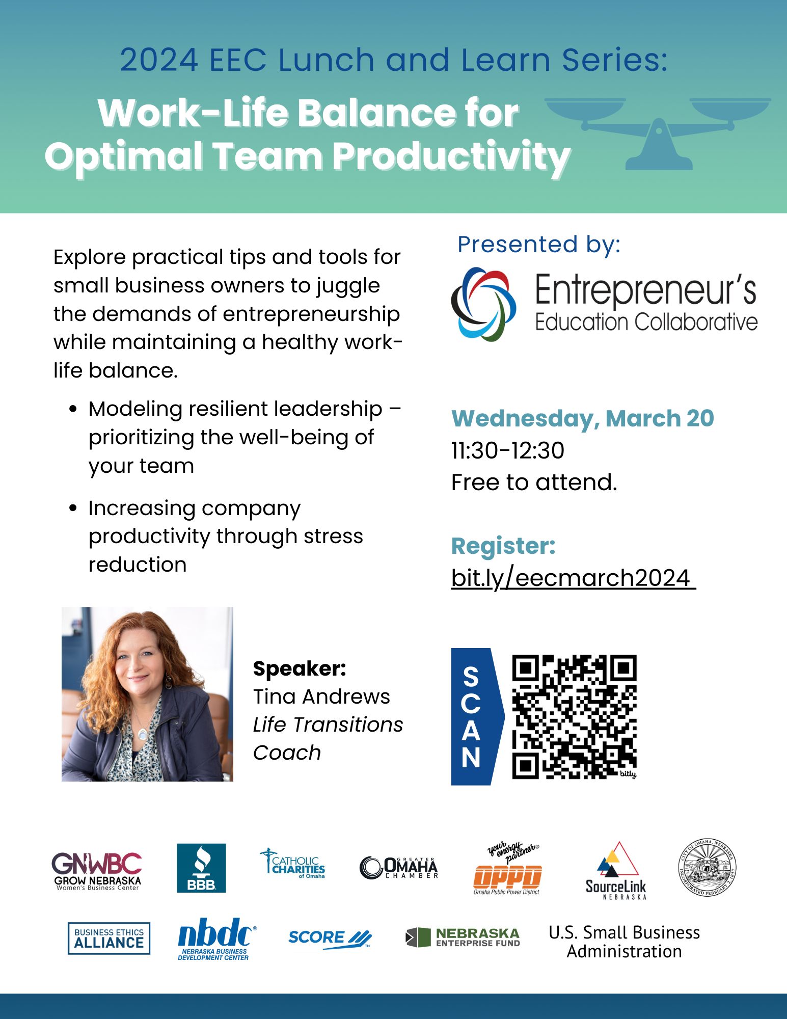 EEC - March 2024 - Virtual Lunch N Learn On Work-Life Balance for Optimal Team Productivity
