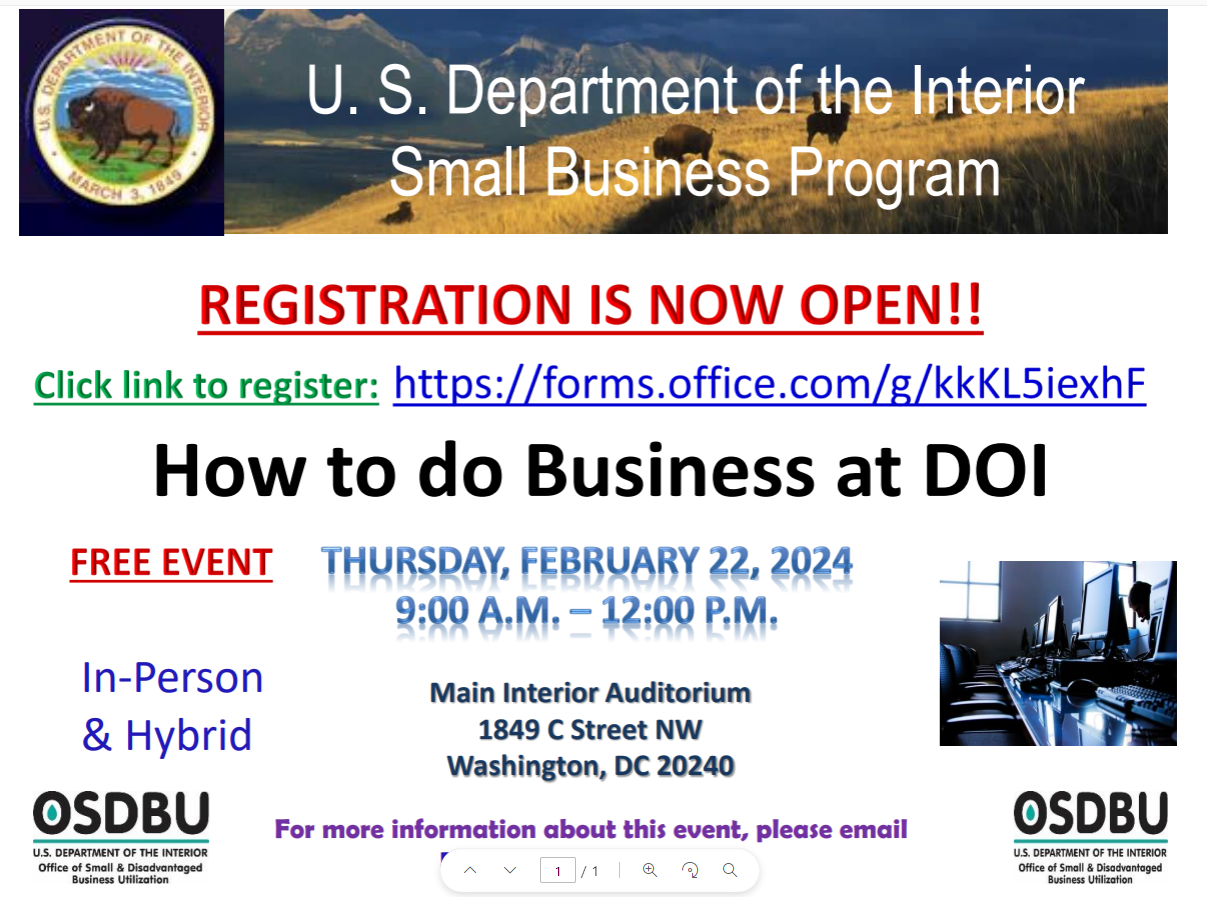 How to do business at DOI