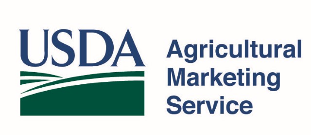 USDA Agricultural Marketing Service in blue lettering and a white background